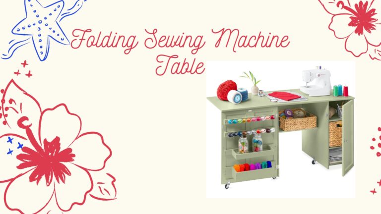 folding sewing machine table